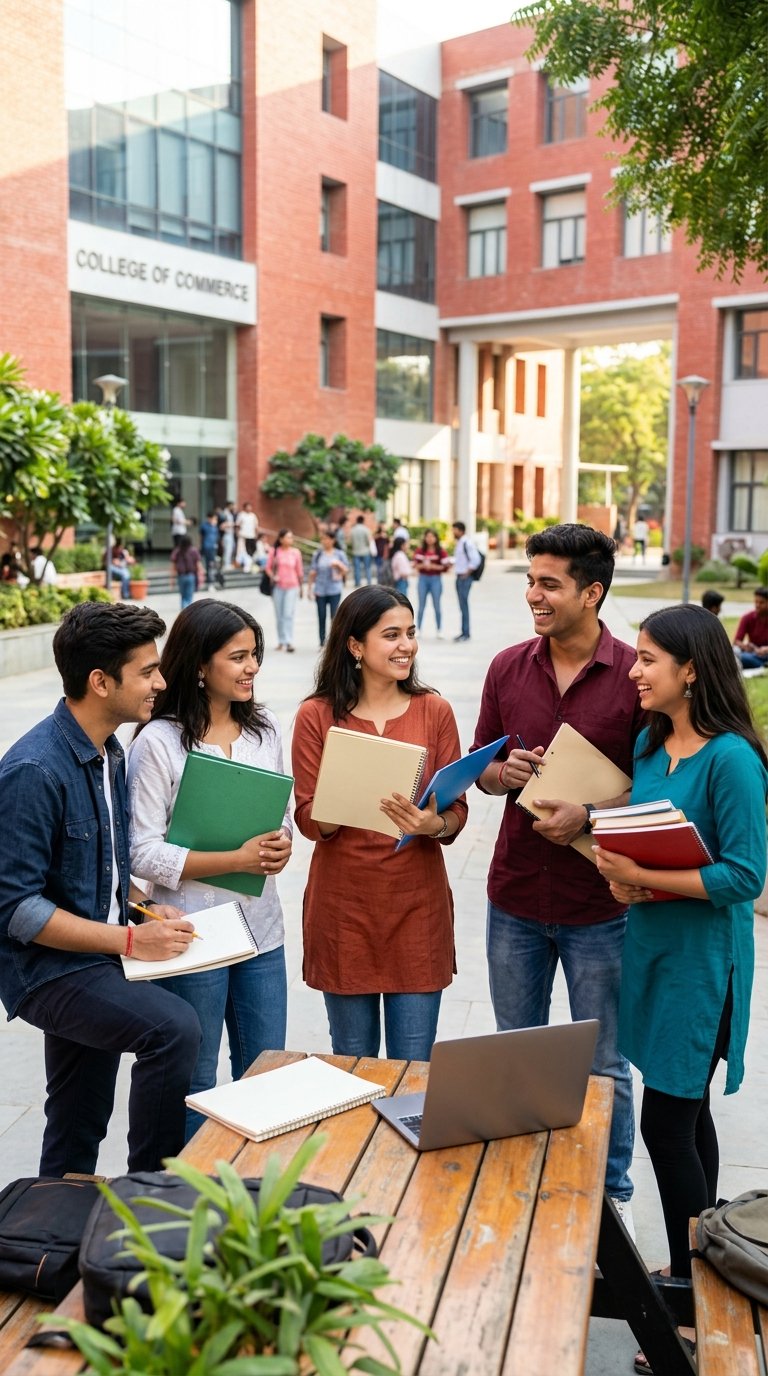 Students pursuing Integrated B.Com CA and BBA CMA Degree Courses at Shree Uma Degree College JNTU