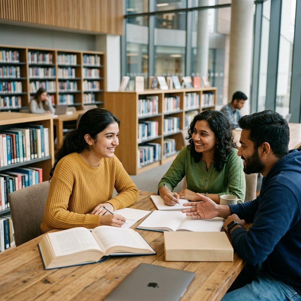 Students studying integrated professional courses